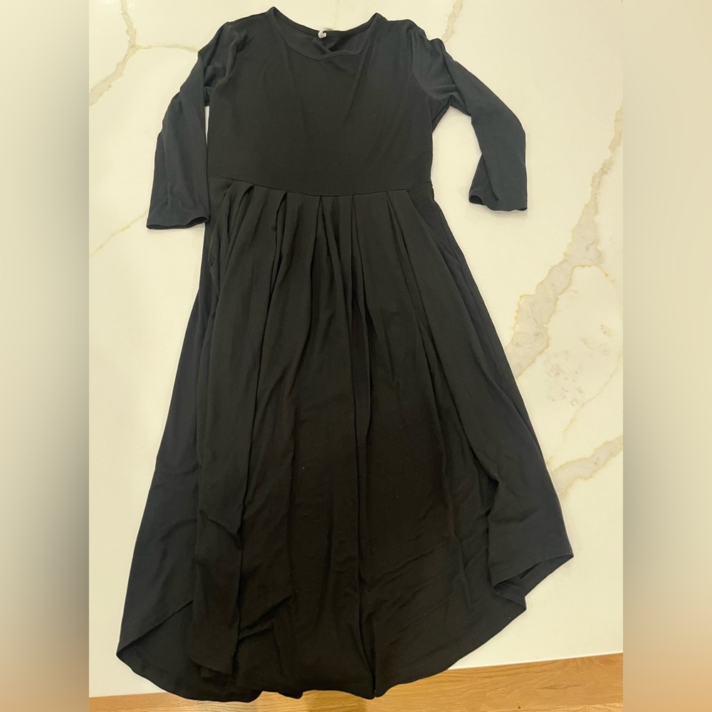 Black Long Sleeve Maternity Dress